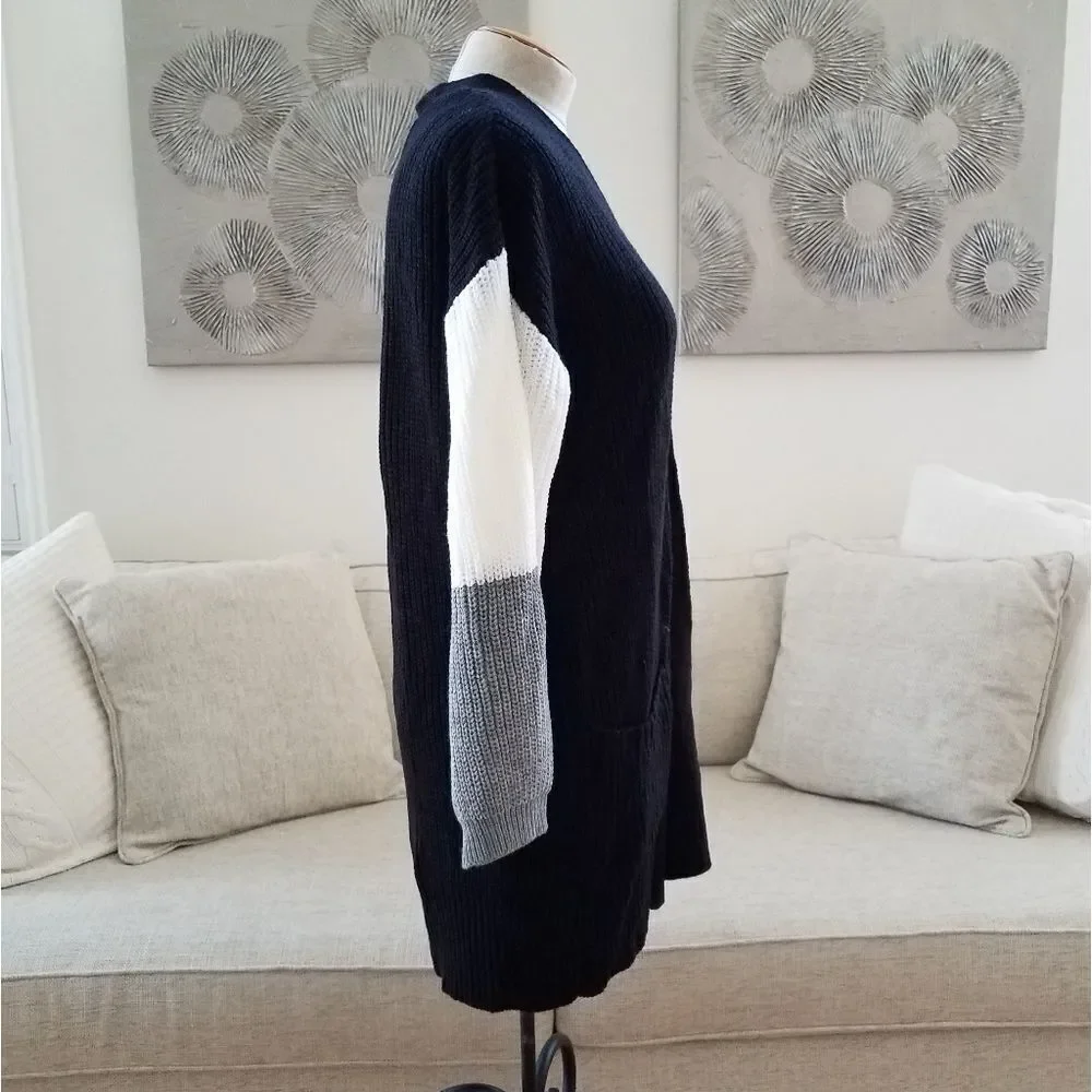 Love by Design Colorblock Cardigan sz Medium - Picture 4 of 8